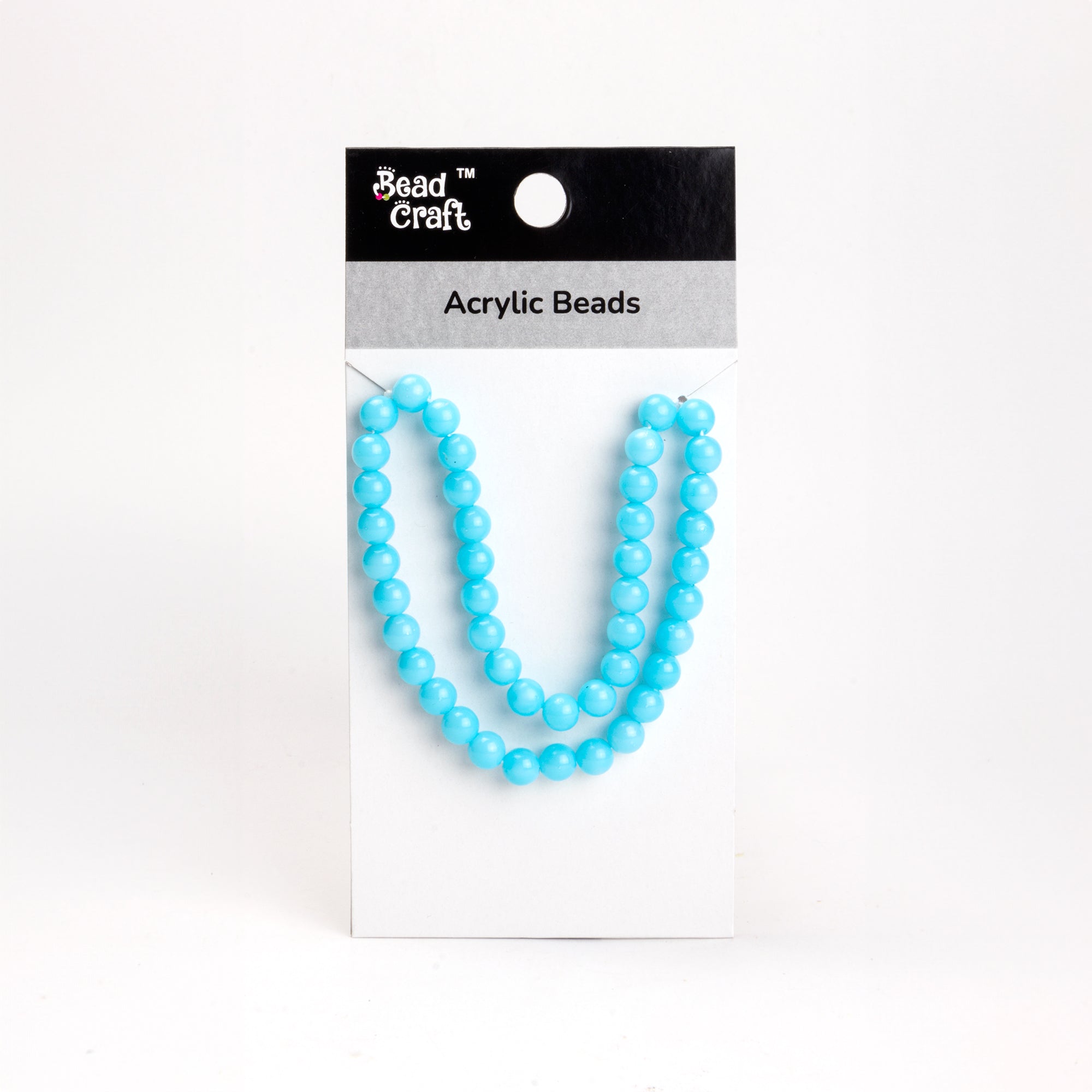 Acrylic Beads Round Turquoise 1String