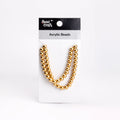 Acrylic Beads Matte Metallic Gold 1 String