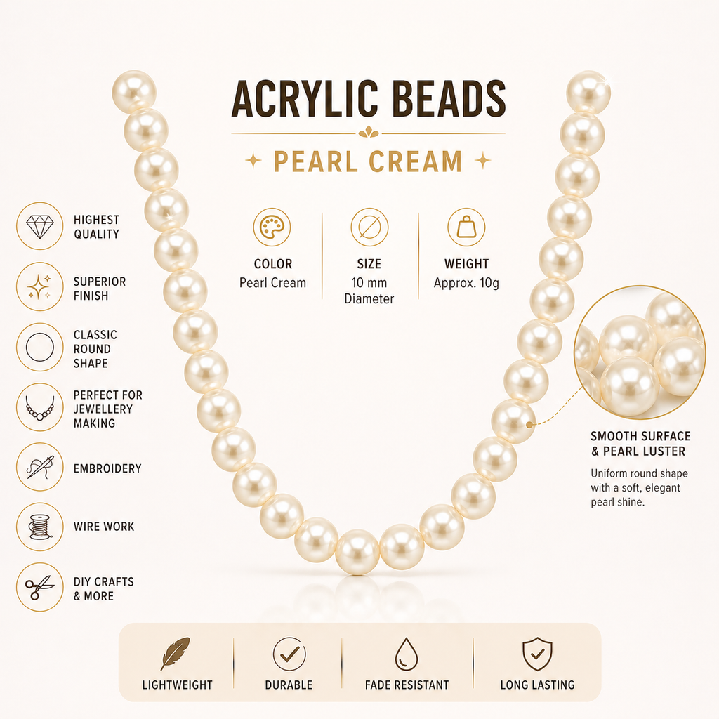 Pearl White 10mm 1 String