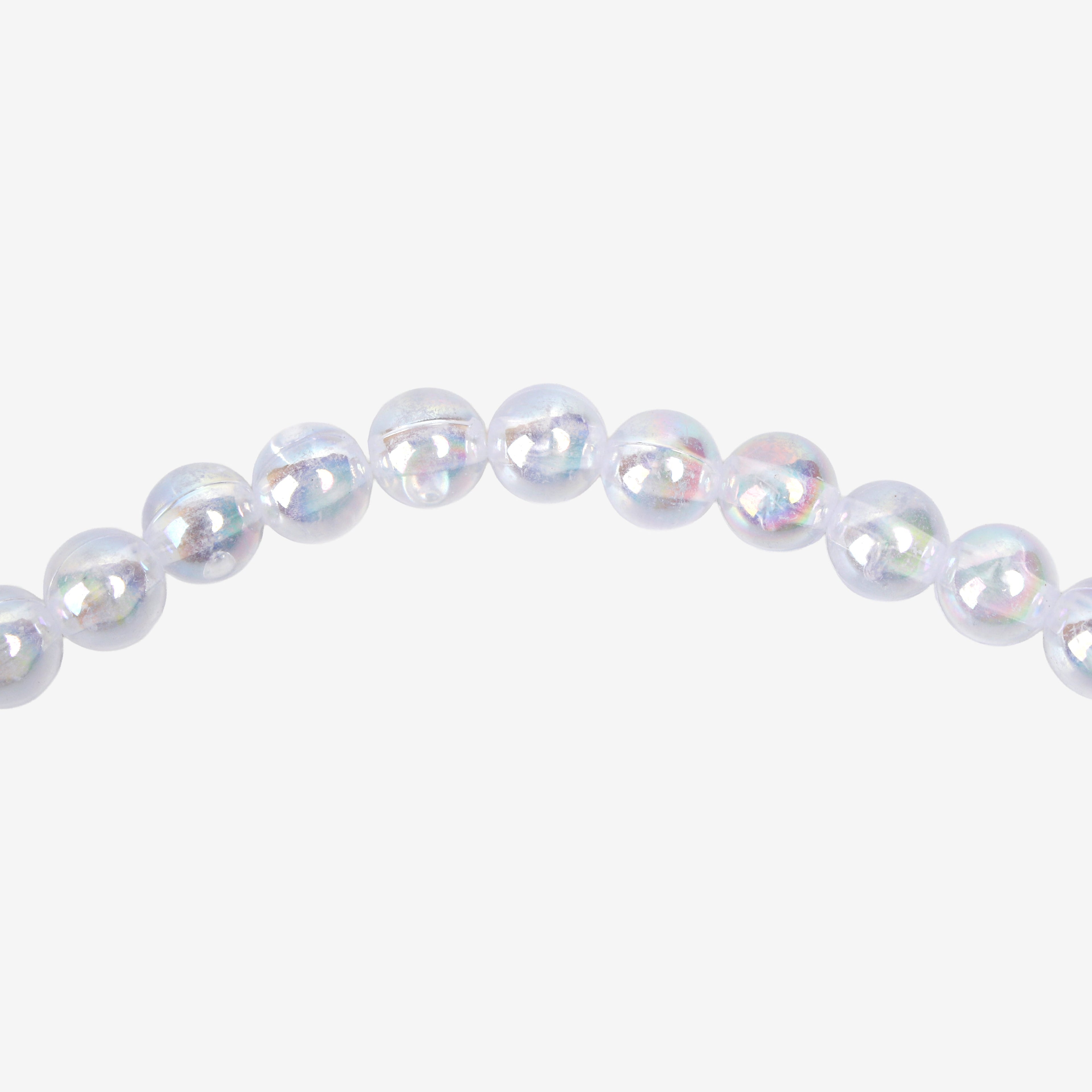 Acrylic Faceted Beads Clear Rainbow-1 1 String