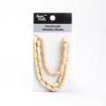 Handmade Wooden Beads Barrel Cream String