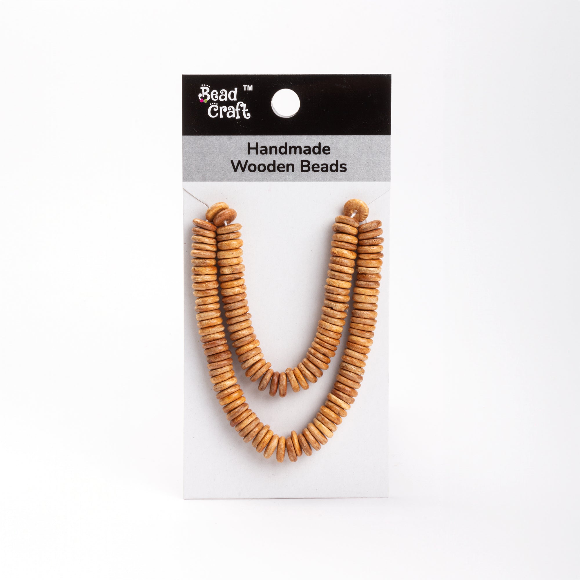 Handmade Wooden Beads Woody Disc 1 String