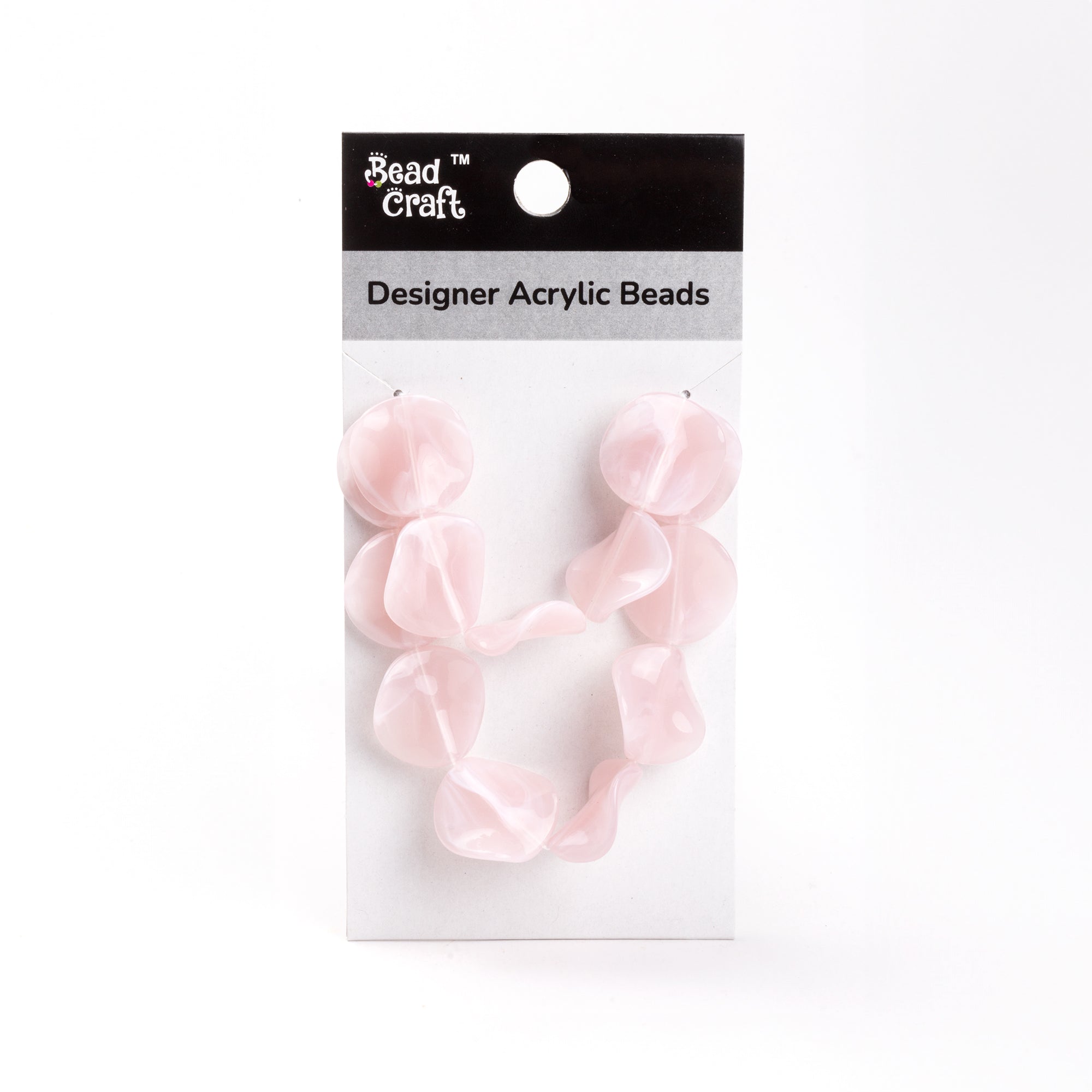 Designer Acrylic Beads Soft Pink 1 String