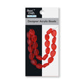 Designer Acrylic Beads Cherry Red 1 String
