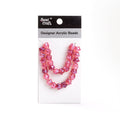 Designer Acrylic Beads Rainbow Red 1 String