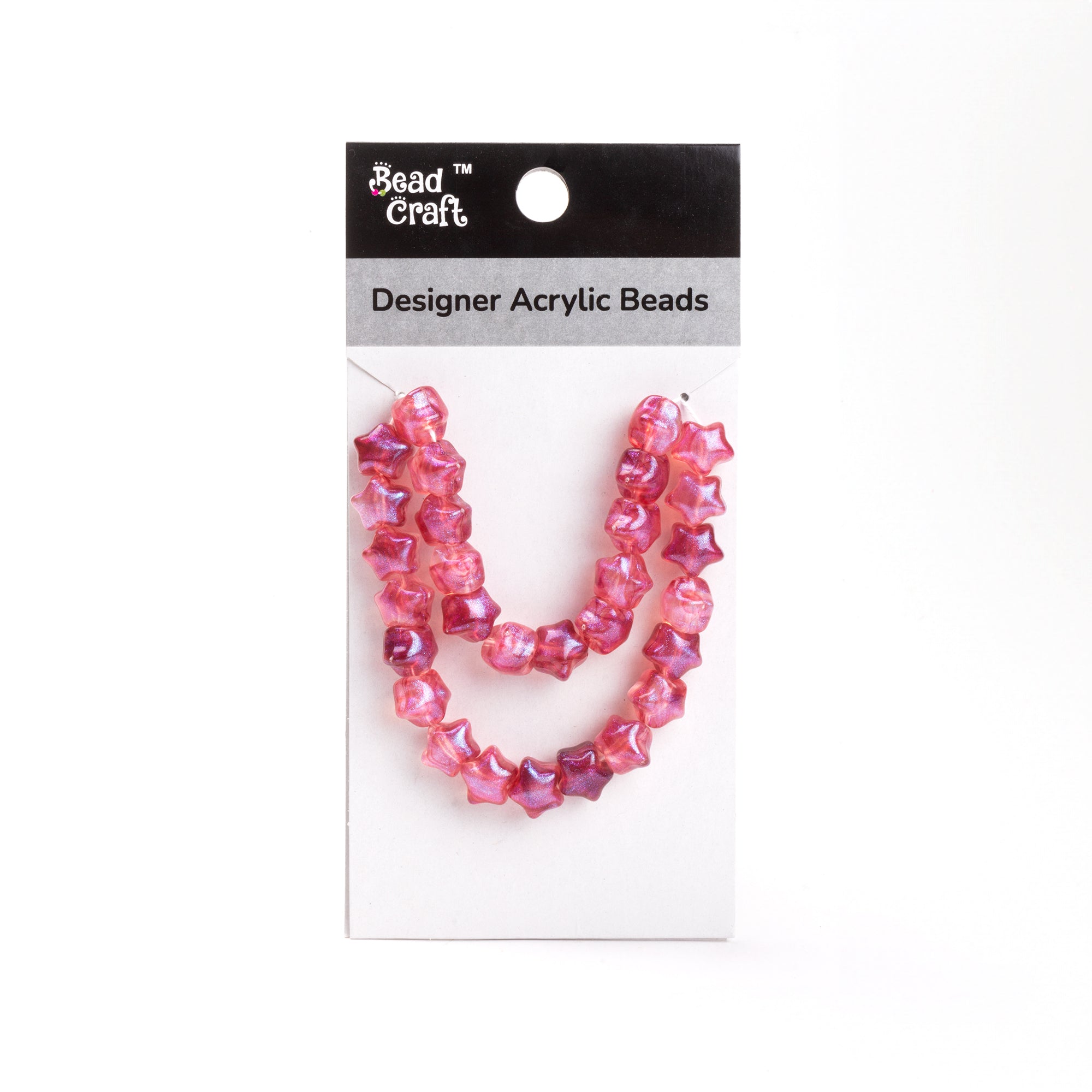 Designer Acrylic Beads Rainbow Red 1 String