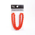 Designer Acrylic Beads Orange Approx 25gm 1 String