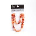 Designer Acrylic Beads Smoky Brown Approx 25gm 1 String