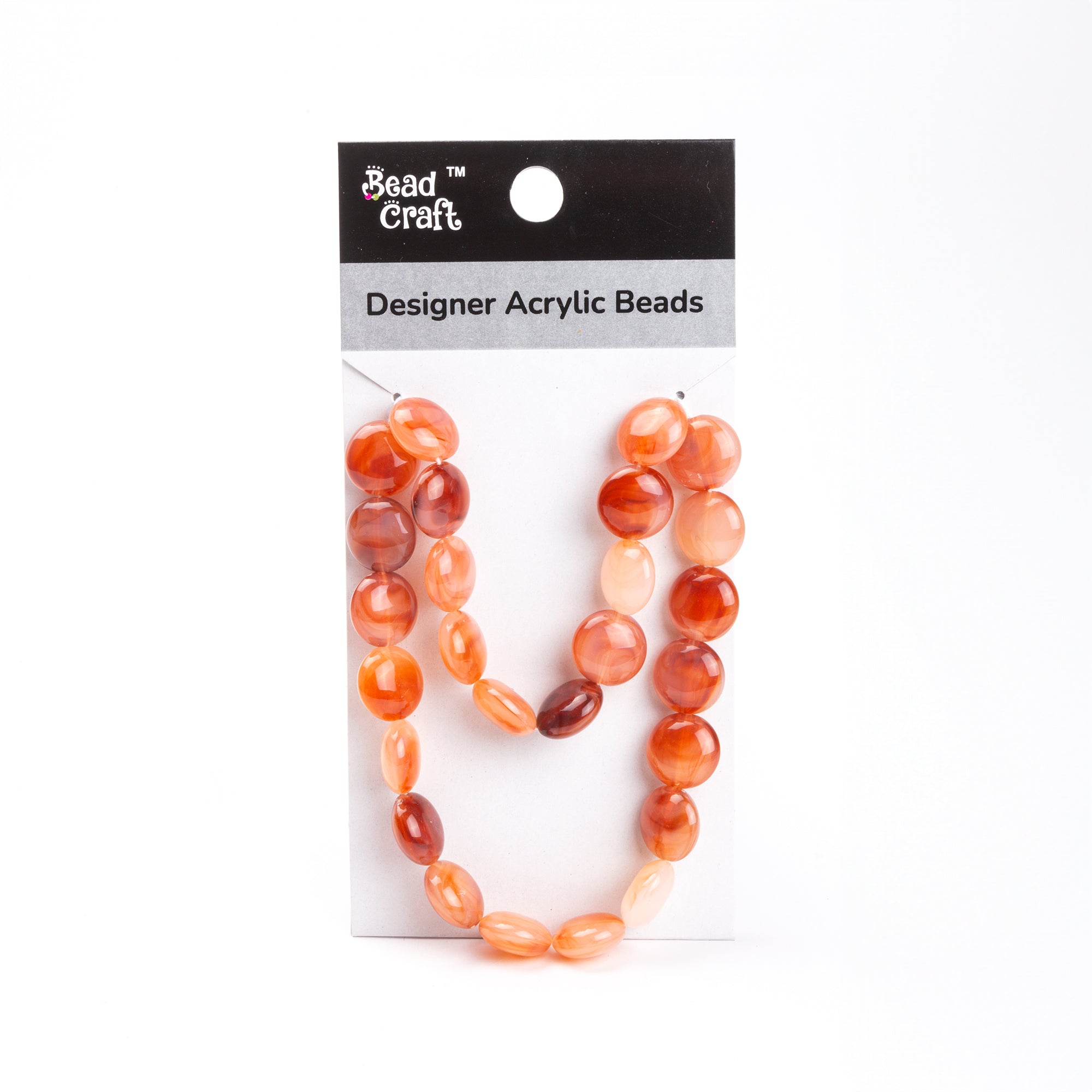 Designer Acrylic Beads Smoky Brown Approx 25gm 1 String