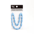 Designer Acrylic Beads Turquoise Blue Approx 25gm 1 String