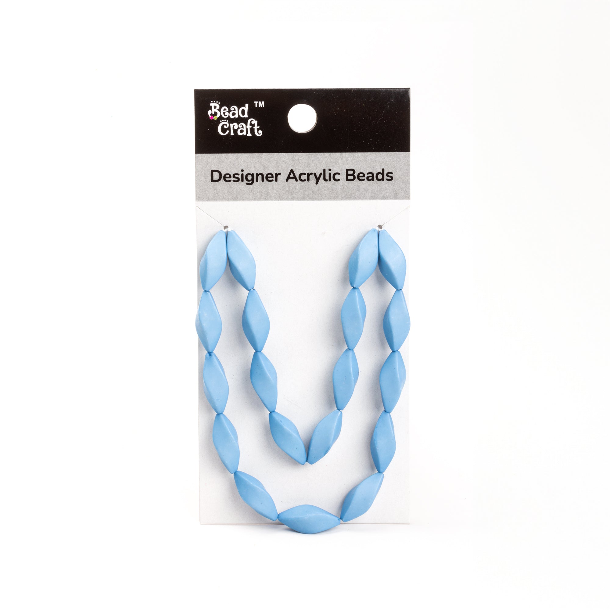 Designer Acrylic Beads Turquoise Blue Approx 25gm 1 String