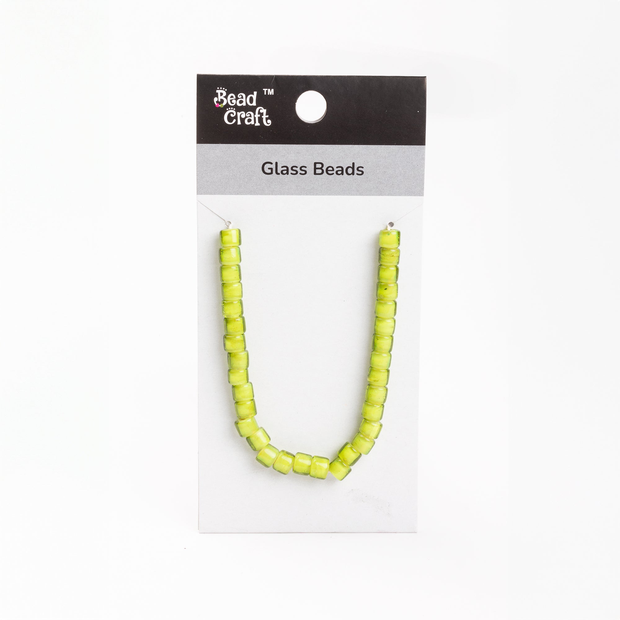 Glass Beads Lime Green 1 String