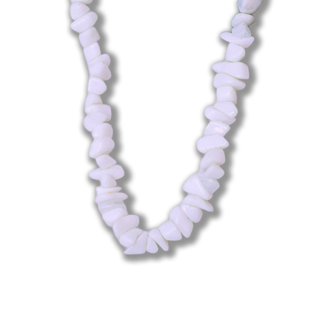 Handmade Glass Chip Beads Icy White Approx 15gm