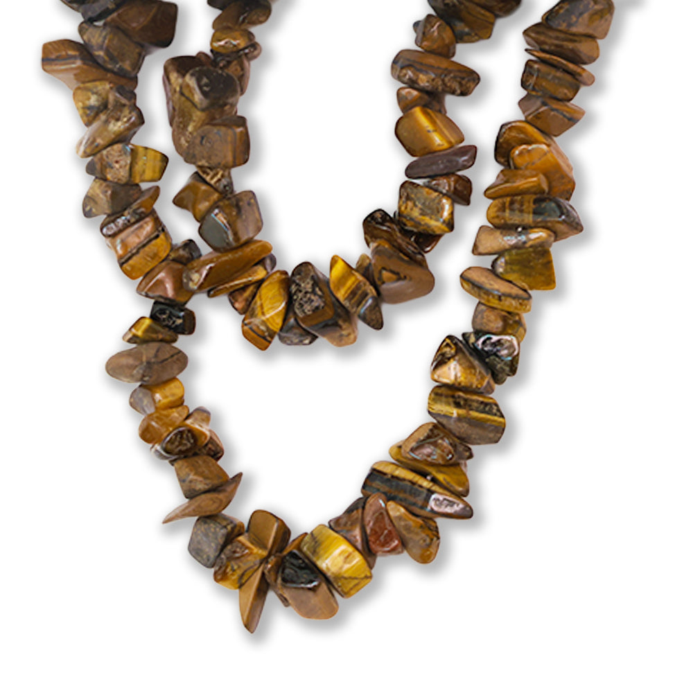 Natural Stone Chip Beads Tiger Eye Approx 15gm