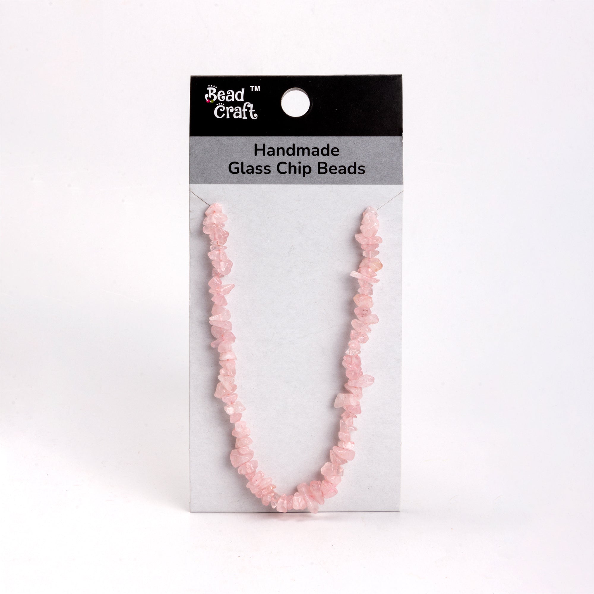 Natural Stone Chip Beads Rose Quartz Approx 15gm