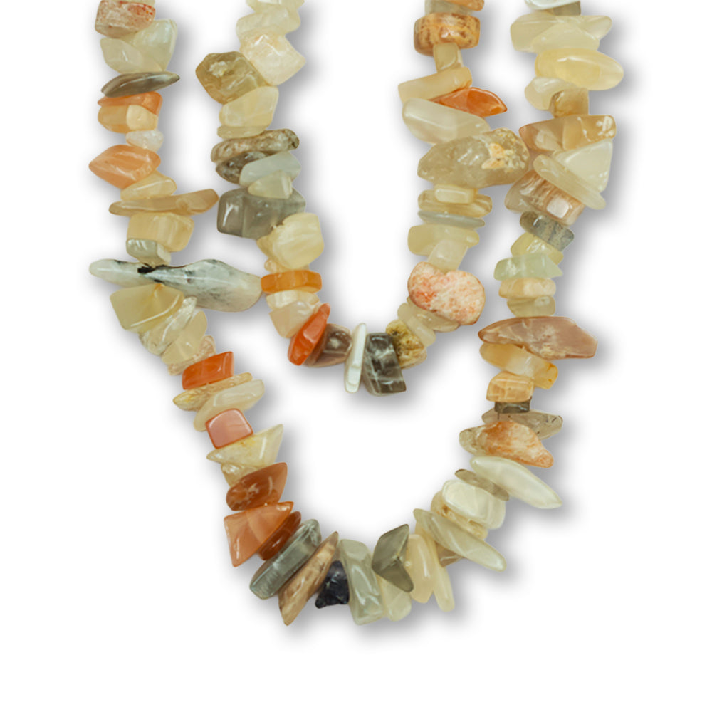 Natural Stone Chip Beads Moonstone Approx 15gm