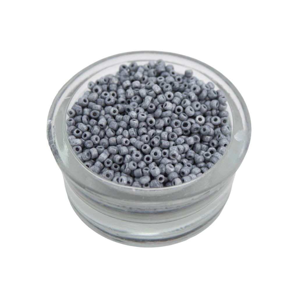 Seed Beads Grey 2mm 30g