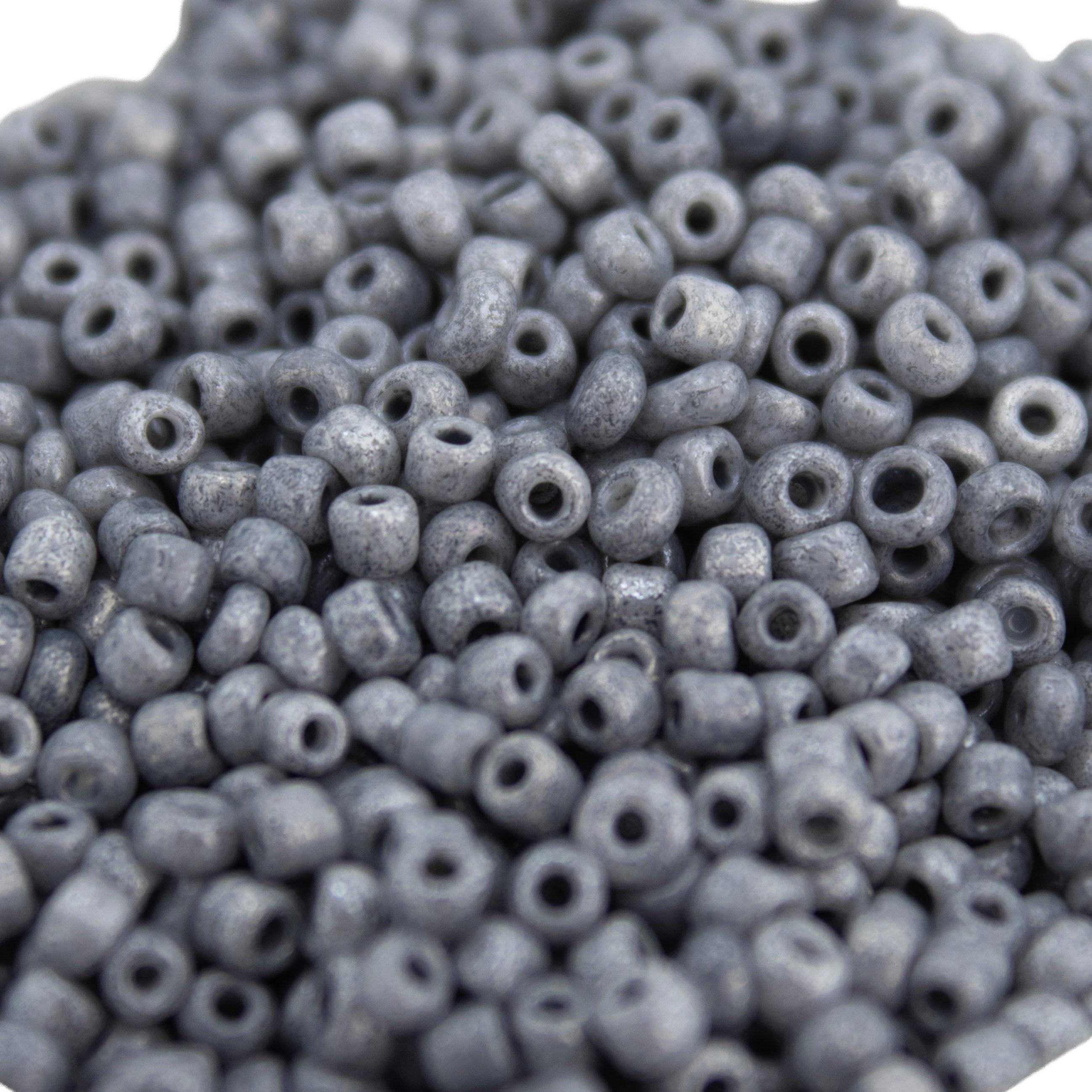 Seed Beads Grey 2mm 30g
