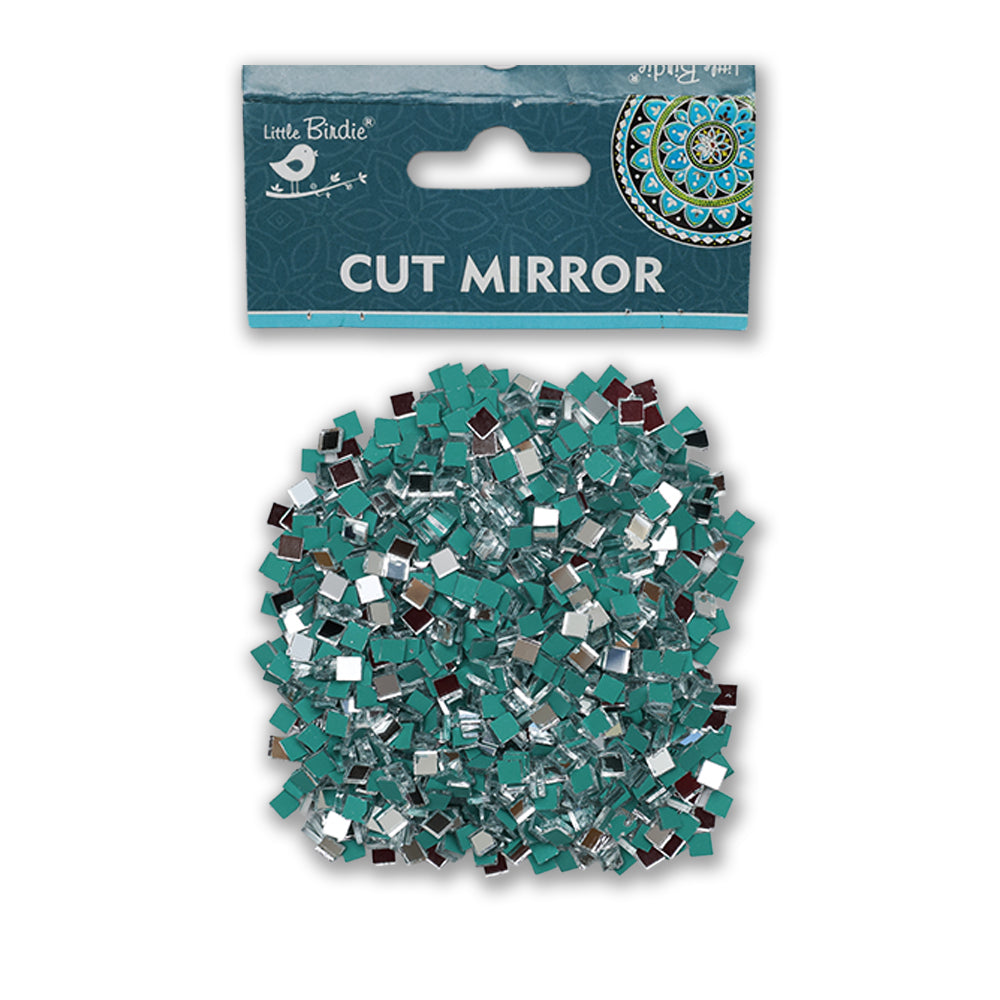 Cut Mirror Square 4Mm 50Gms Apx 940 Pc