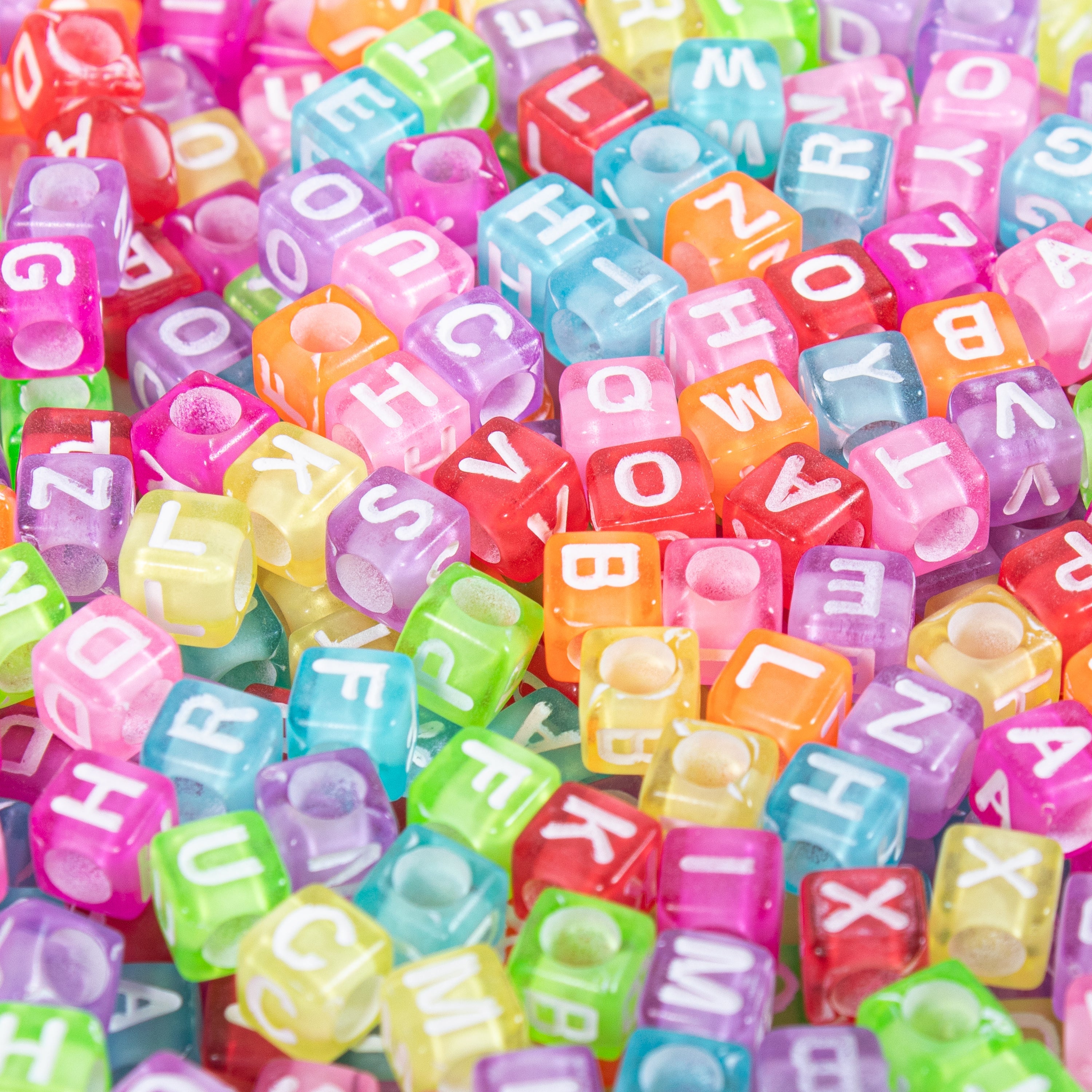 Jewellery Essentials Alphabet Beads Multicolour 50gm