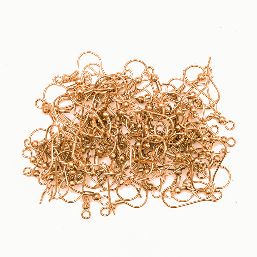 Jewellery Findings Ear Wire Hooks & Jump Rings 8Mm Gold 40 Pcs