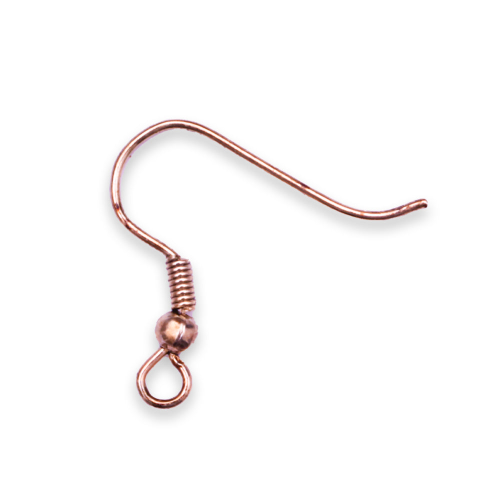 Jewellery Findings Ear Wire Hooks & Jump Rings 8Mm Rose Gold 40 Pcs