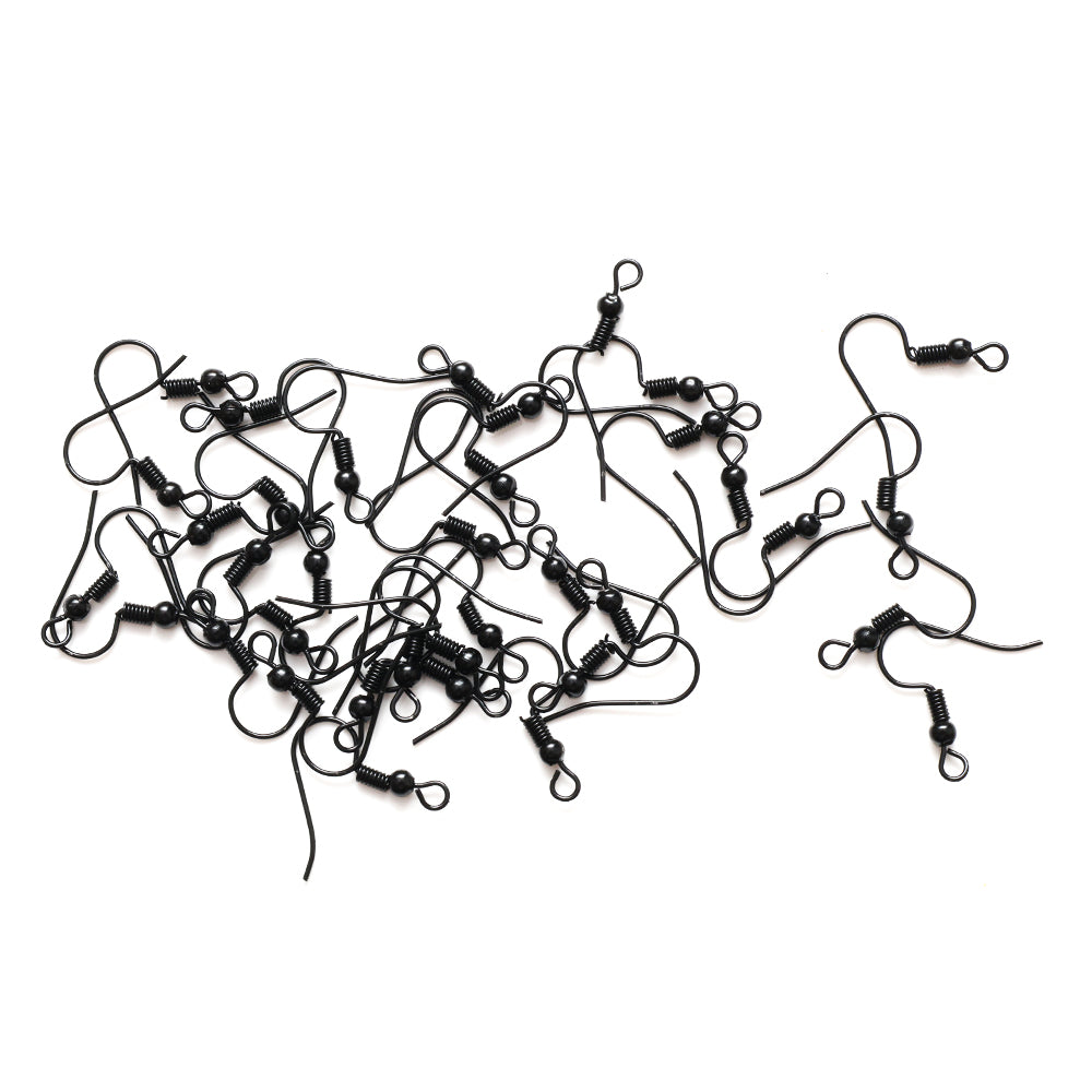 Jewellery Findings Ear Wire Hooks Black 25 Gm