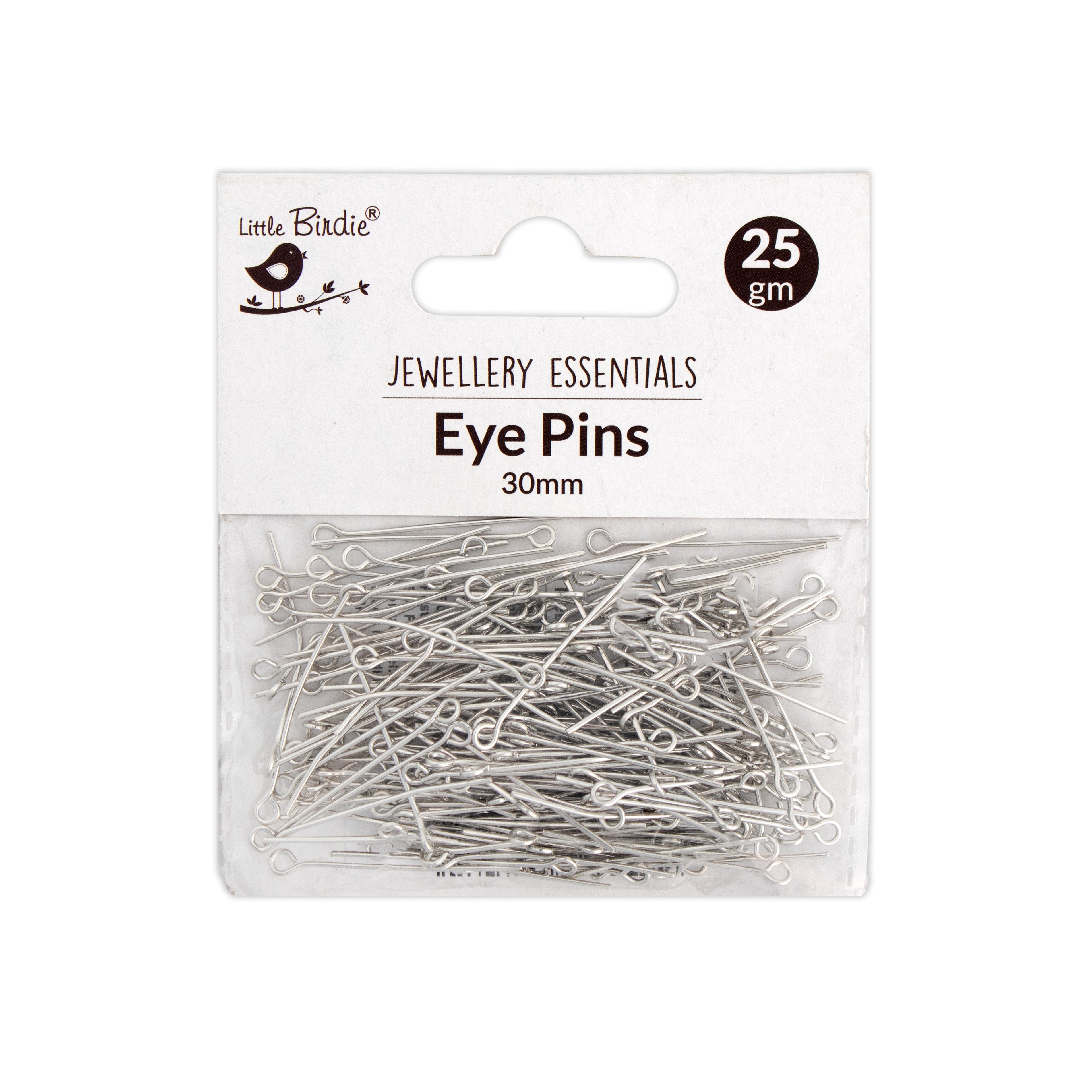 Jewellery Findings Eye Pin 30mm Nickel 25grm