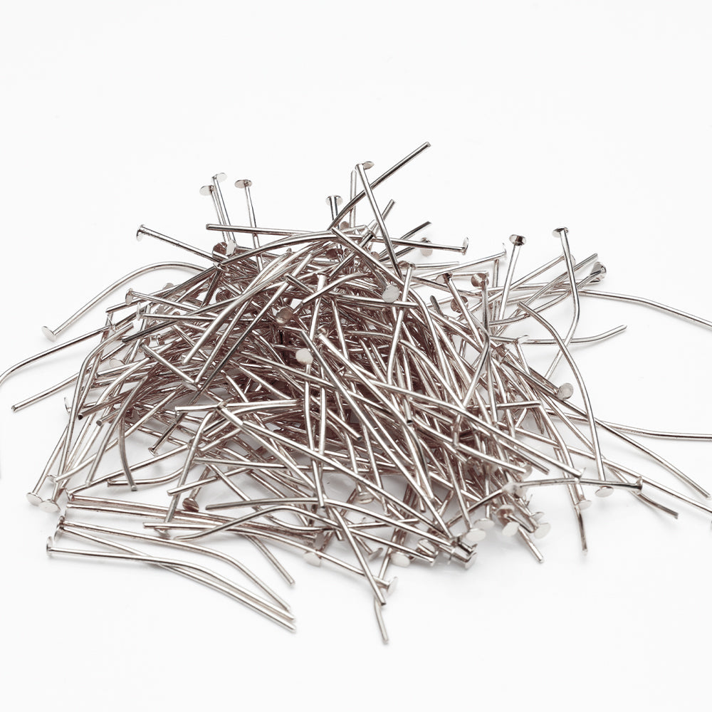 Jewellery Findings Head Pin 30Mm Nickel 25 Gm
