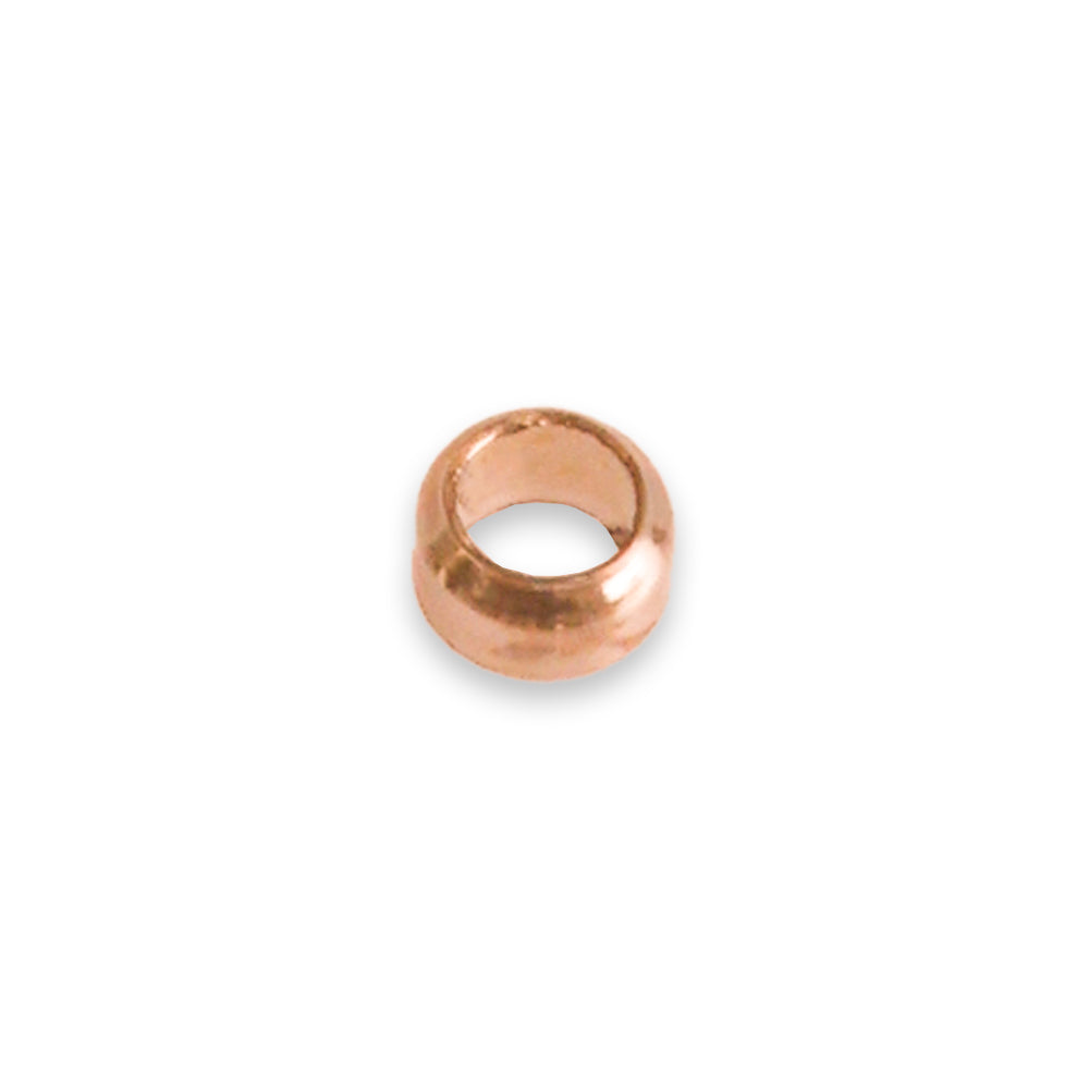 Jewellery Findings Crimp Beads 2Mm Rose Gold 5 Gm