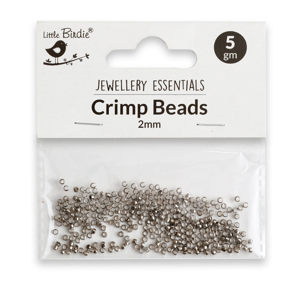 Jewellery Findings Crimp Beads 2Mm Nickel 5 Gm