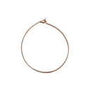 Jewellery Findings Ear Hoops Round 2.5Cm Dia Rose Gold6 Pcs