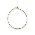 Jewellery Findings Ear Hoops Round 40Mm Dia Gold 6 Pcs