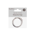 Jewellery Findings Ear Hoops Round 40mm Dia Nickel 6Pcs