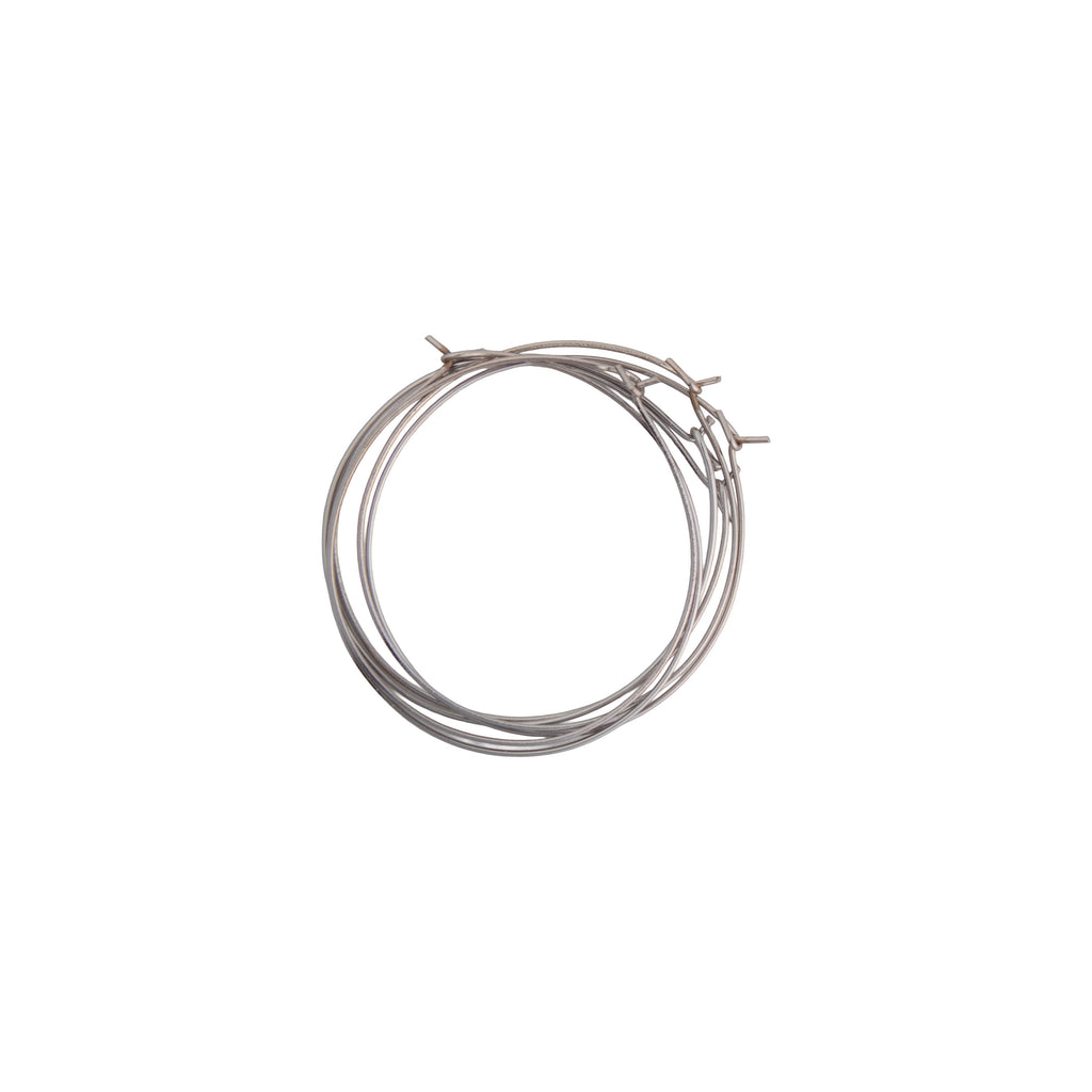 Jewellery Findings Ear Hoops Round 40mm Dia Nickel 6Pcs