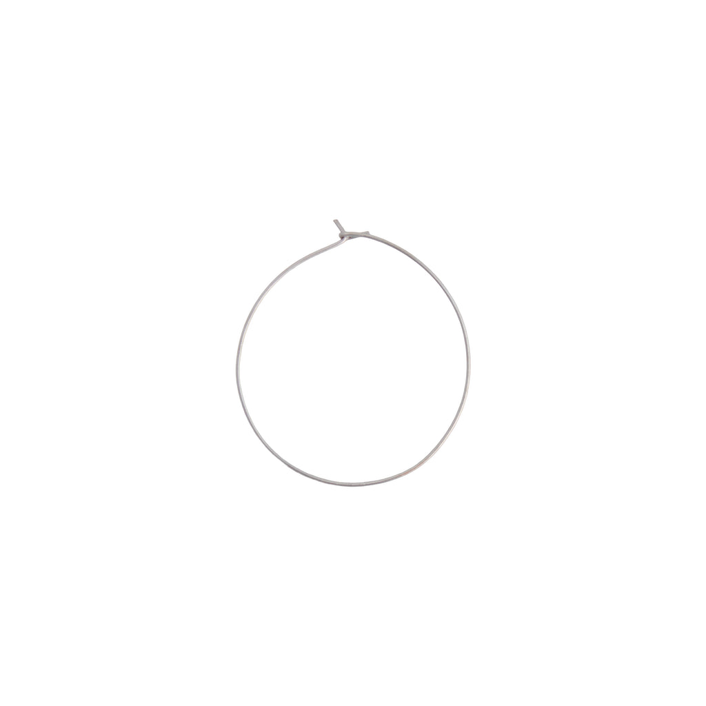 Jewellery Findings Ear Hoops Round 40mm Dia Nickel 6Pcs