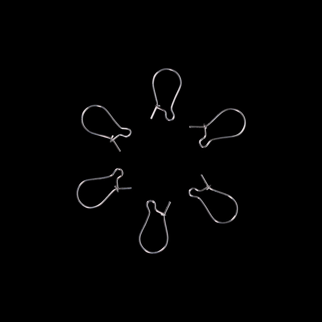 Jewellery Findings Drop Clasps U Hoop 20mm Silver 6Pc
