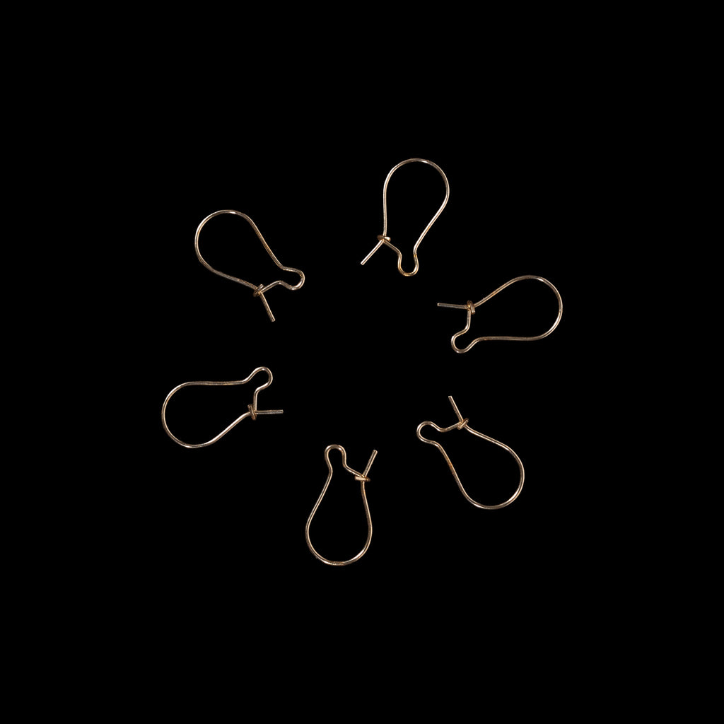 Jewellery Findings Drop Clasps U Hoop 20mm Gold 6Pc
