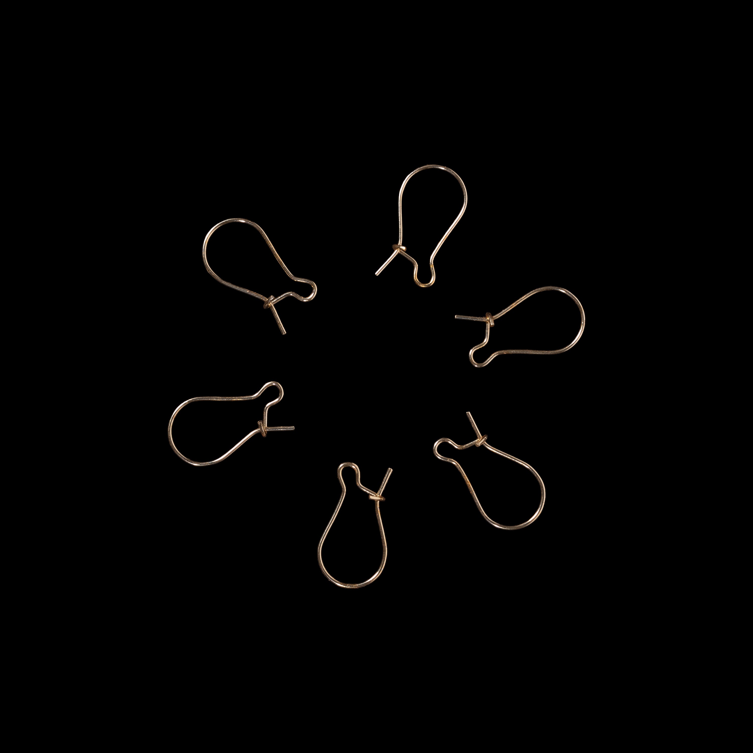 Jewellery Findings Drop Clasps U Hoop 20mm Gold 6Pc