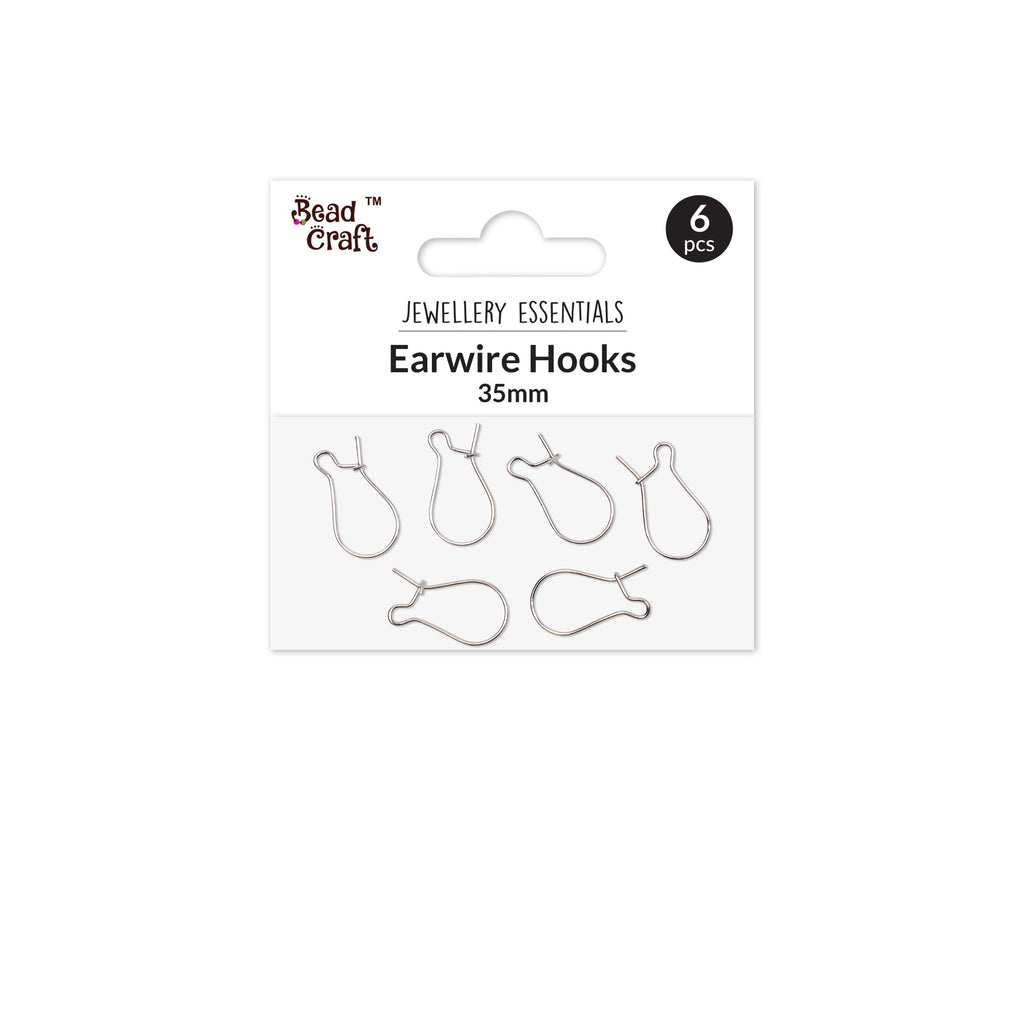 Jewellery Findings Drop Clasps U Hoop 20mm Nickel 6Pc