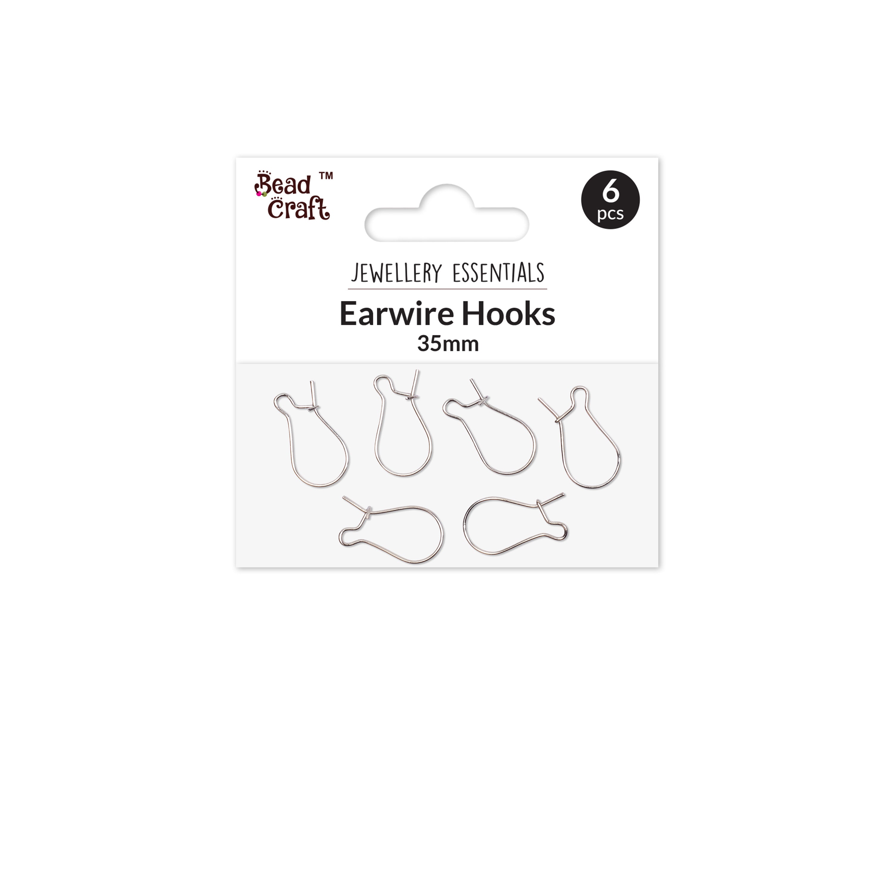 Jewellery Findings Drop Clasps U Hoop 20mm Nickel 6Pc