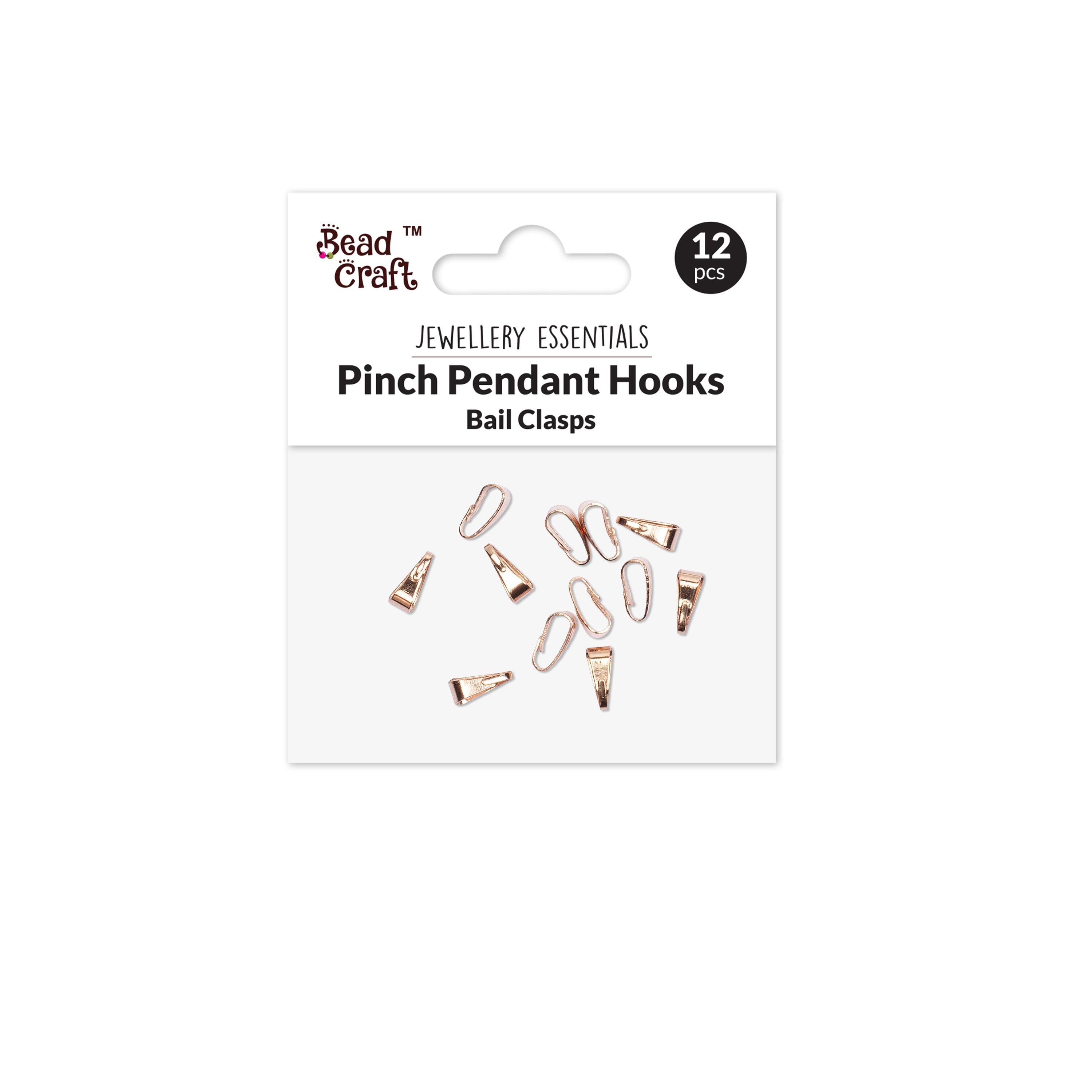 Jewellery Findings Pendant Hook Small Rose Gold 12Pcs