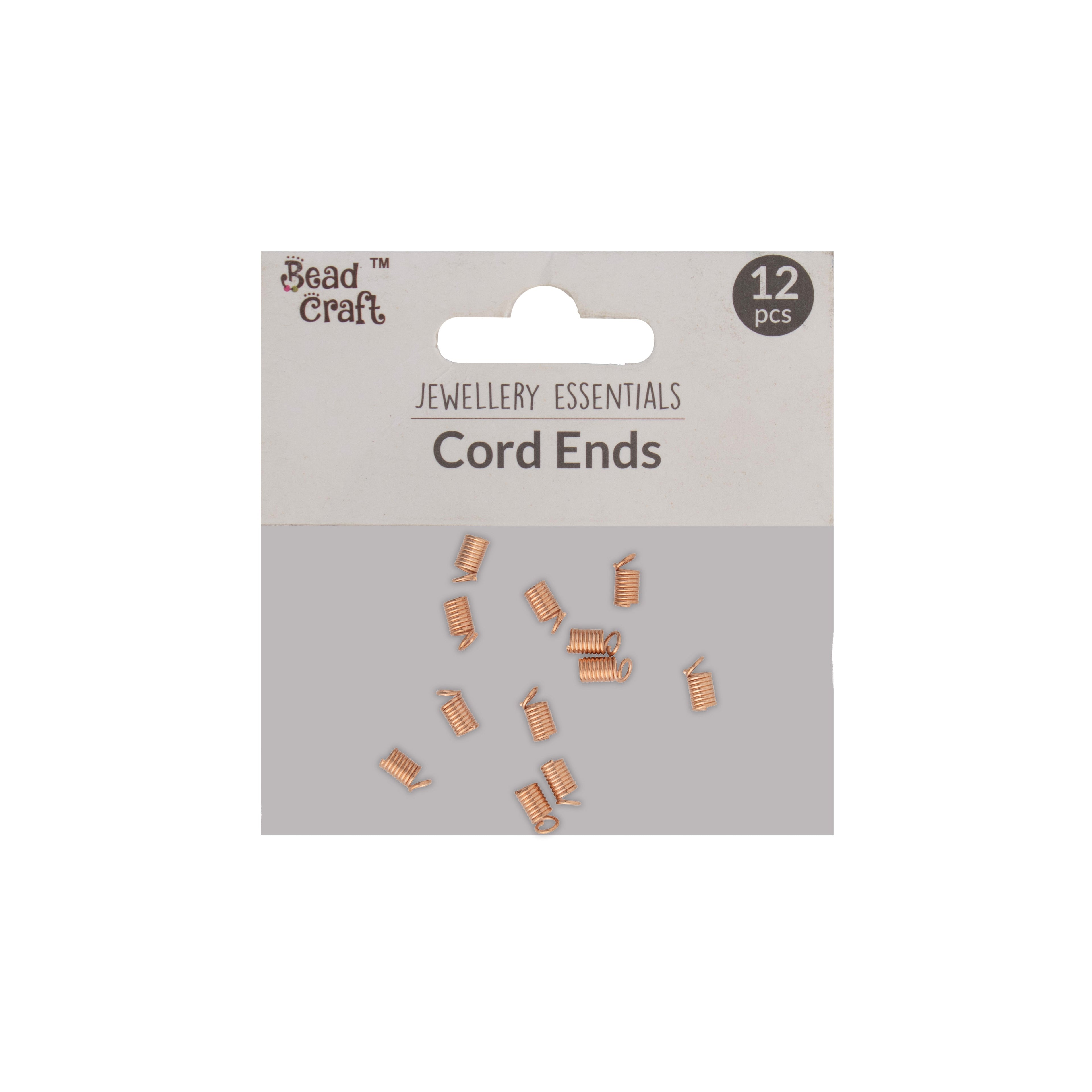 Cord End Pieces Rose Gold 20grm