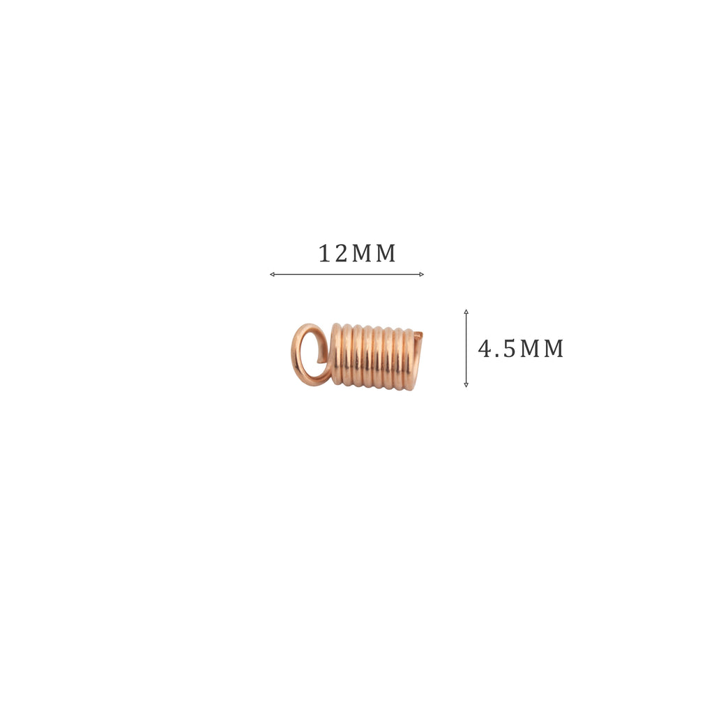 Cord End Pieces Rose Gold 20grm