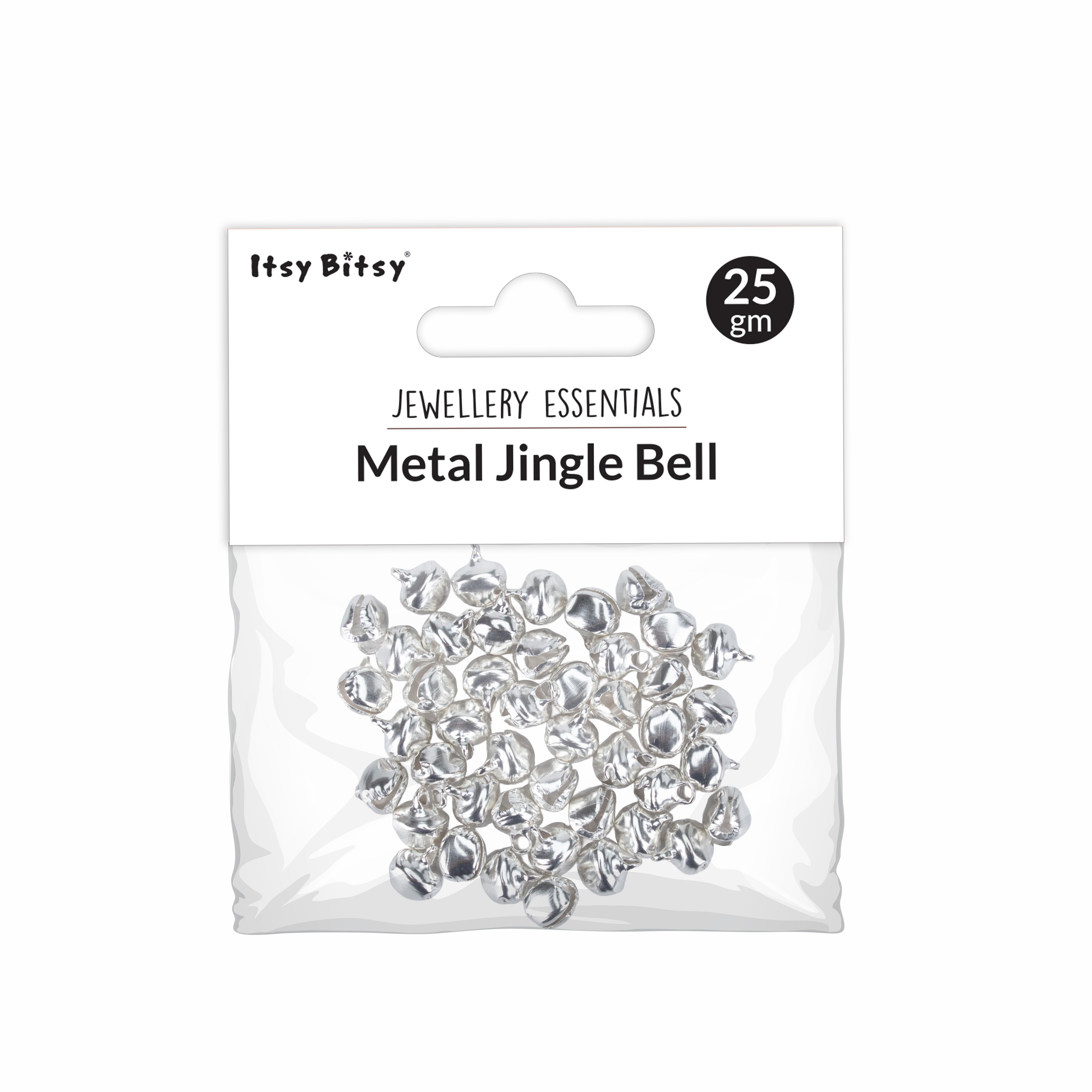 Metal Jingle Bell 10Mm Silver 25 Gm