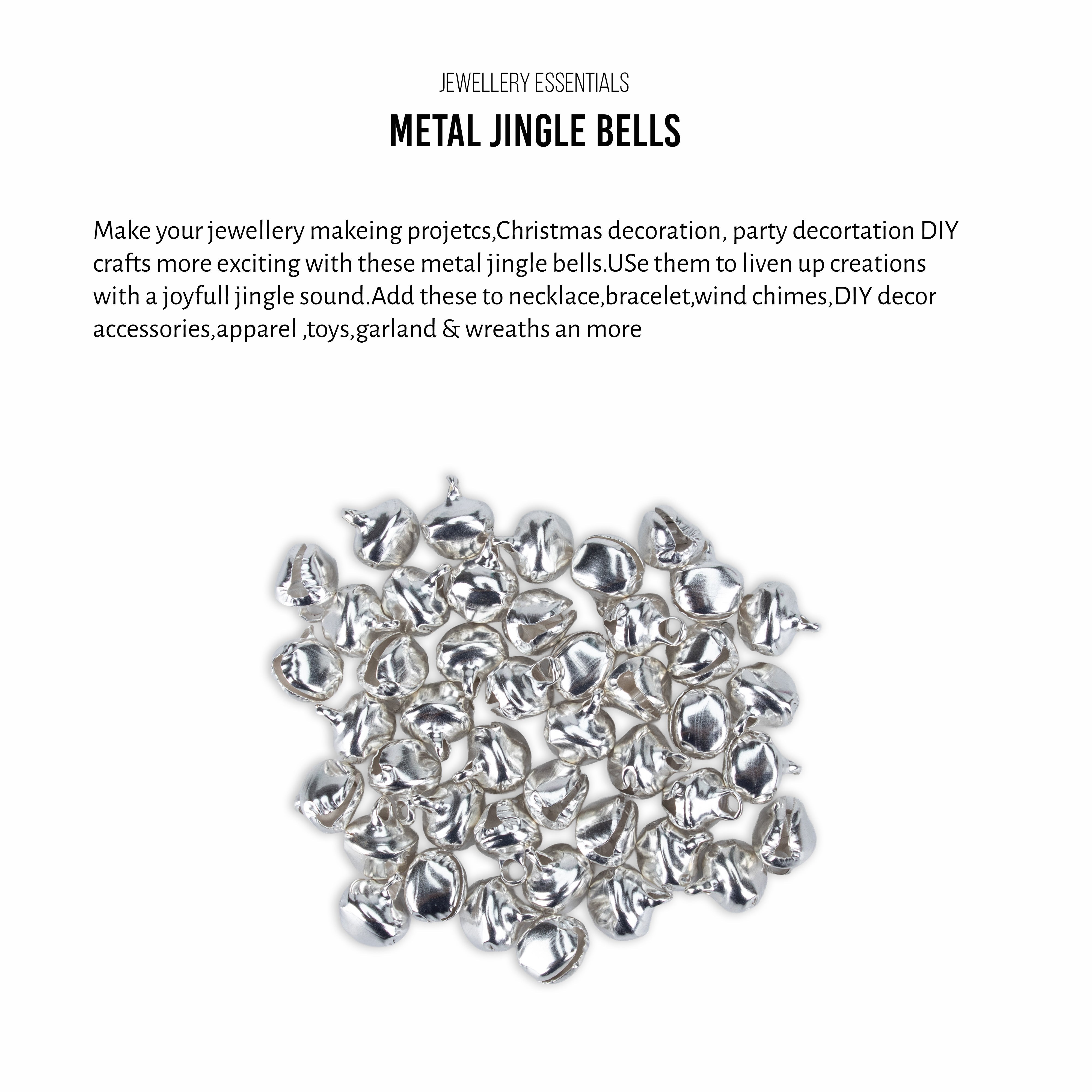 Metal Jingle Bell 10Mm Silver 25 Gm