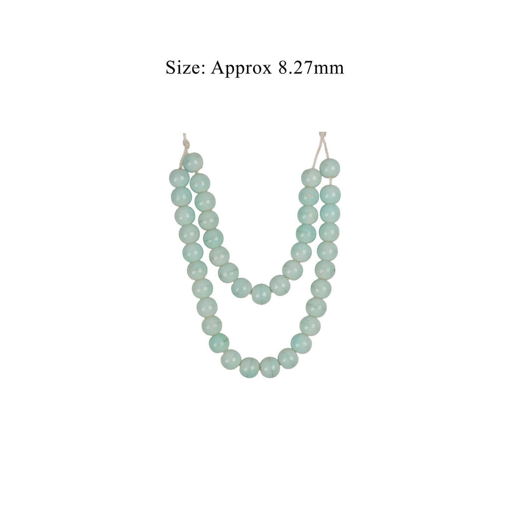 Glass Beads Round Seafoam Approx 8.27mm 1 String
