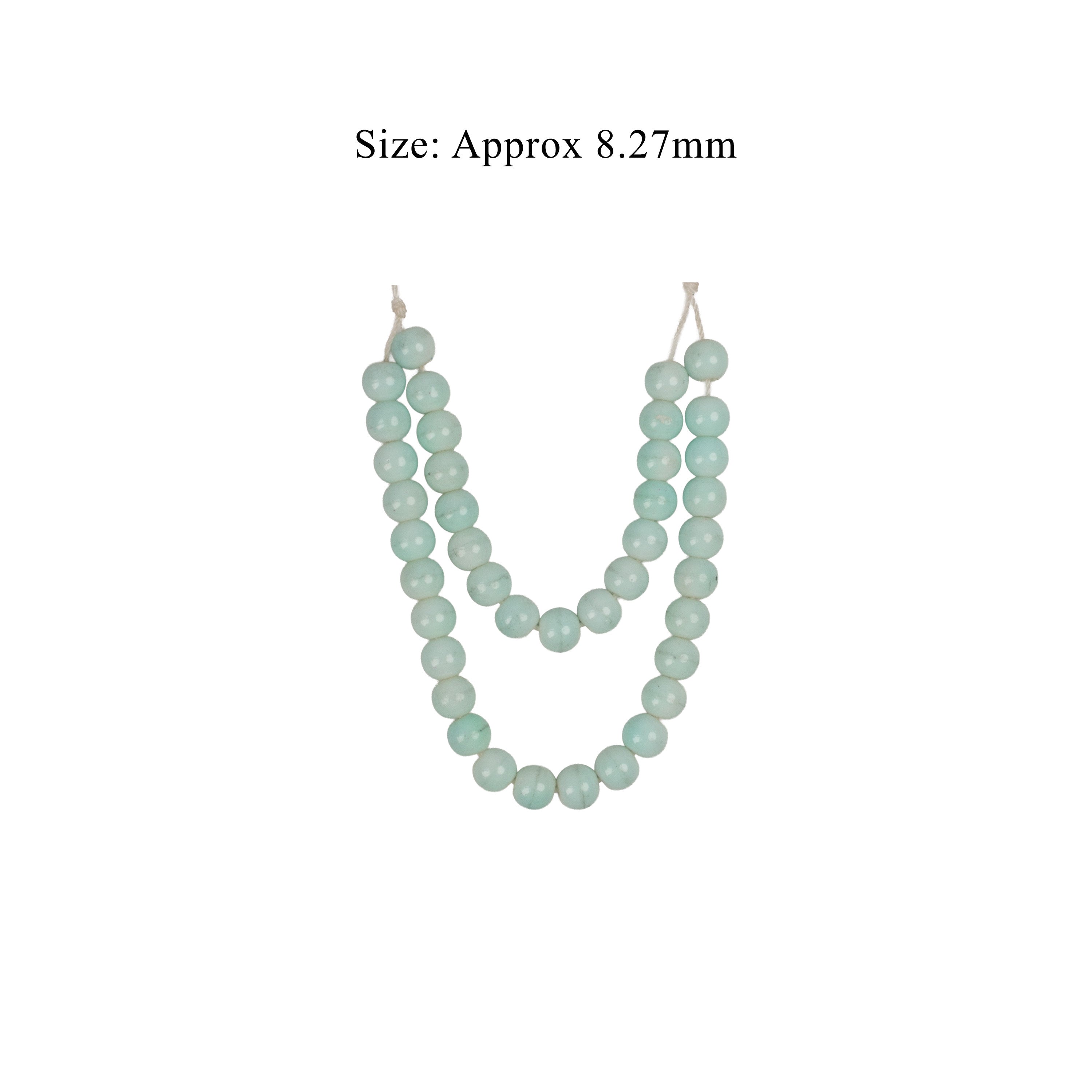 Glass Beads Round Seafoam Approx 8.27mm 1 String
