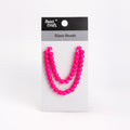 Glass Beads Round Hot Pink Approx 8.27Mm 1 String