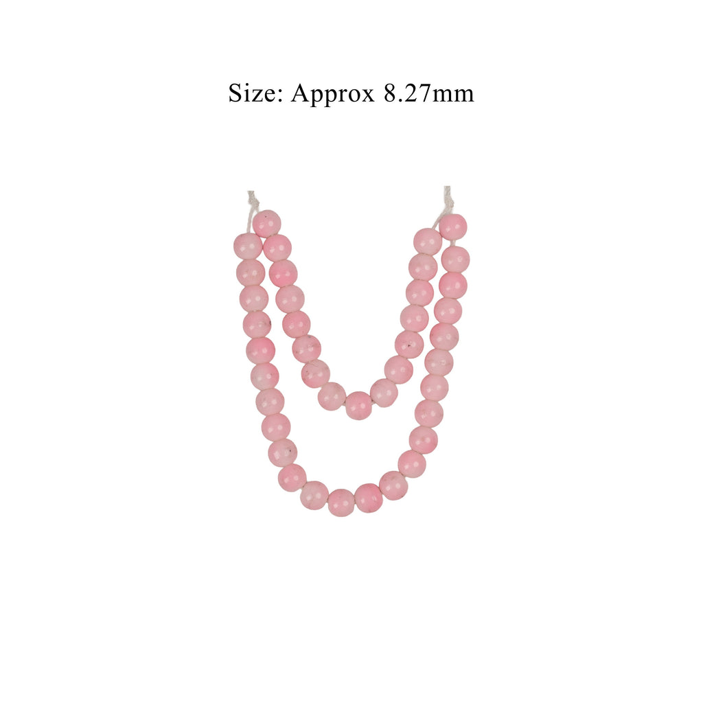 Glass Beads Round Blush Pink Approx 8.27mm 1 String